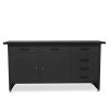 Munkaasztal HENRY, 1700 x 850 x 600 mm, All Black: fekete